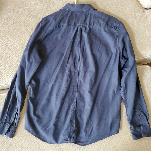 Calvin Klein Cotton Navy button up shirt - Picture 4 of 5